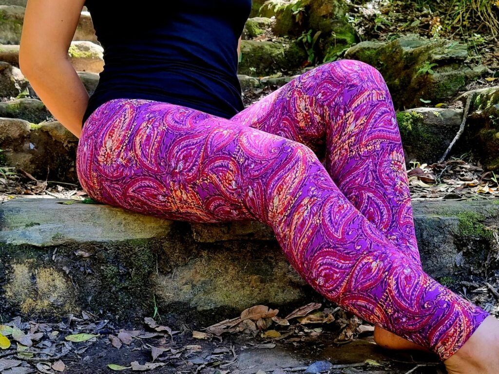 Vintage LulaRoe Leggings Womens One Size Purple Floral Mid-Rise Skinny  Stretch Pull On